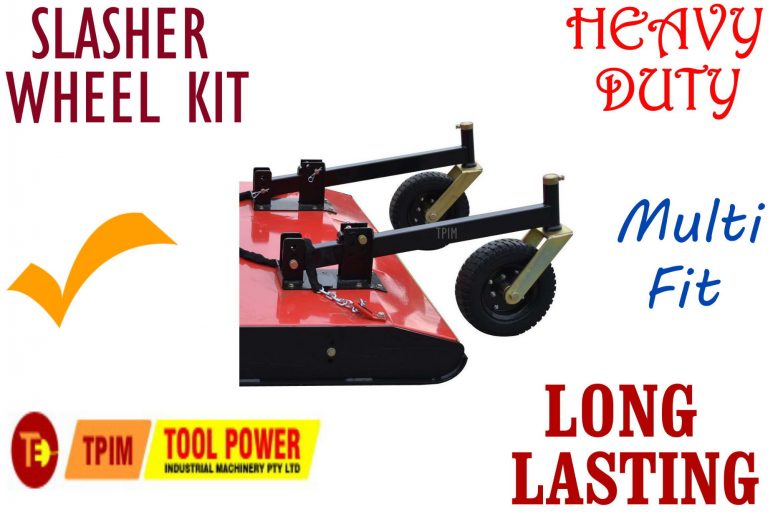 Slasher Wheel kit with arms & brackets = Holds slasher up to 500kg - TPIM